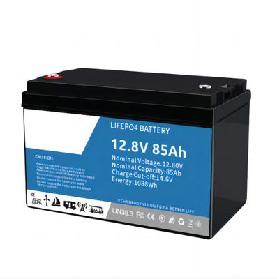Przyjazna dla środowiska, wysokowydajna bateria litowa 12,8 V 85AH SLA LifeP04 Wbudowana bateria litowa BMS do światła słonecznego
