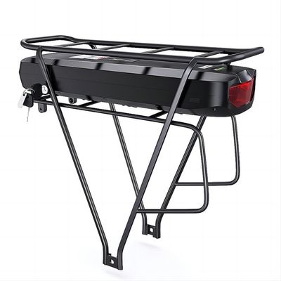 10S4P 36V / 48V Litowa bateria do rowerów elektrycznych Czarny tylny wieszak Seria ogonowa 10.4AH